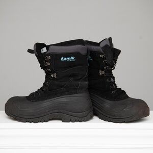 Kamik Industrial Snow Boots Black M 9 Reinforced Toe Work Boots Winter Construct